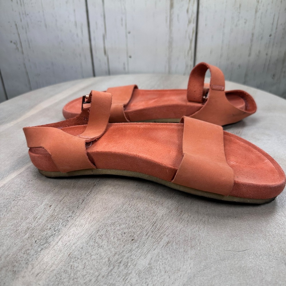 Clarks Originals Womens Trigenic Leather Sandals Burnt Orange Coral Size 7
